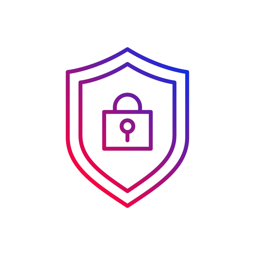 icon datenschutz konform gradient rot