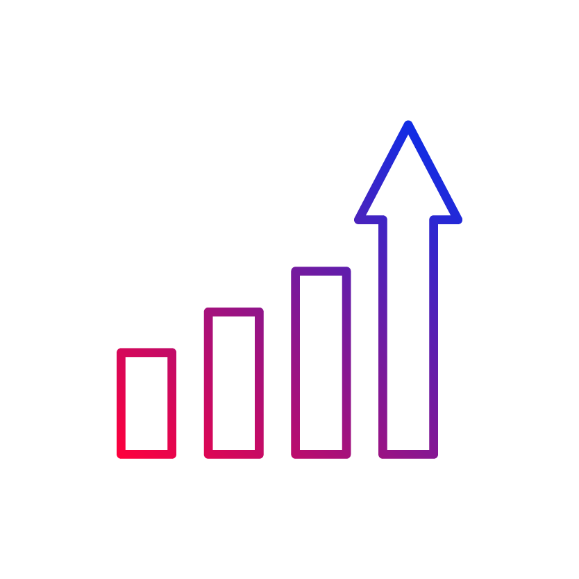 icon wachstum gradient rot